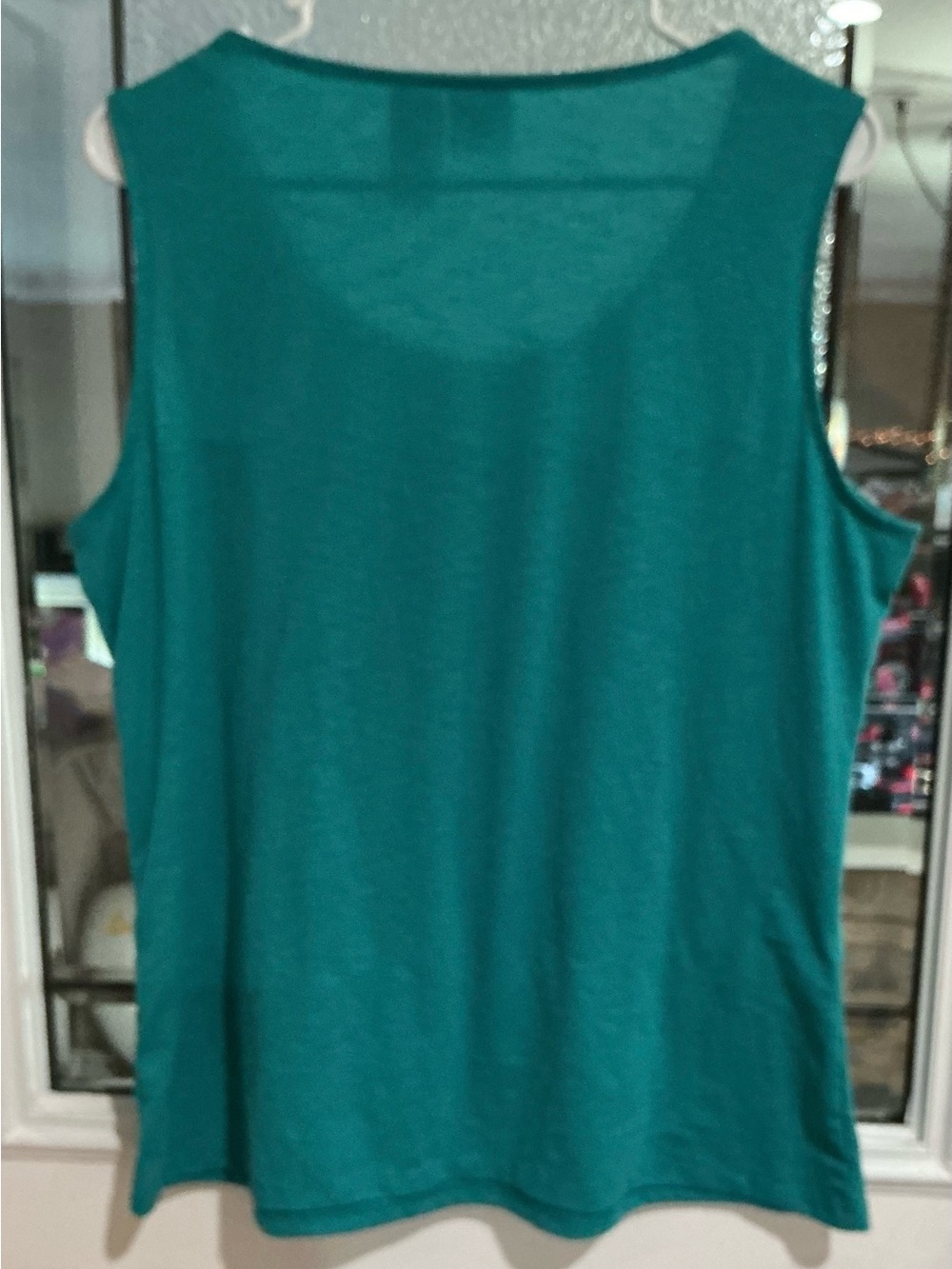 Rafaella Teal Ruffled Sleeveless Camisole DP - Picture 4 of 5